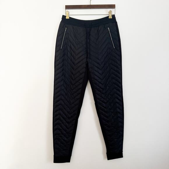 ATHLETA Quilted Solstice Jogger Pants Black 6 Tall - Picture 4 of 11